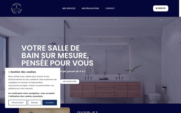Screenshot of creationsespacesbains.fr