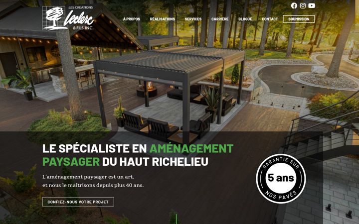 Screenshot of creationsleclerc.com