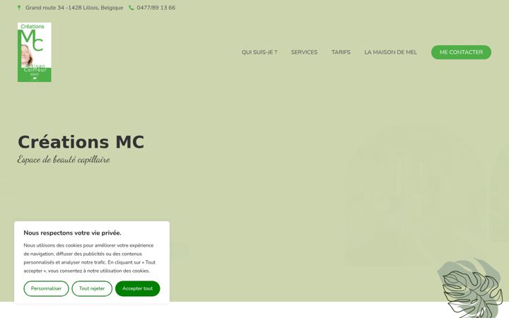 Screenshot of creationsmc.be