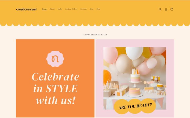 Screenshot of creationsnani.com