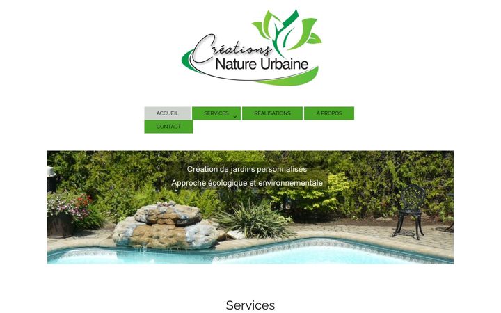 Screenshot of creationsnatureurbaine.ca