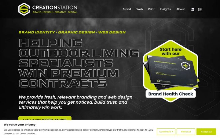 Screenshot of creationstation.co.uk