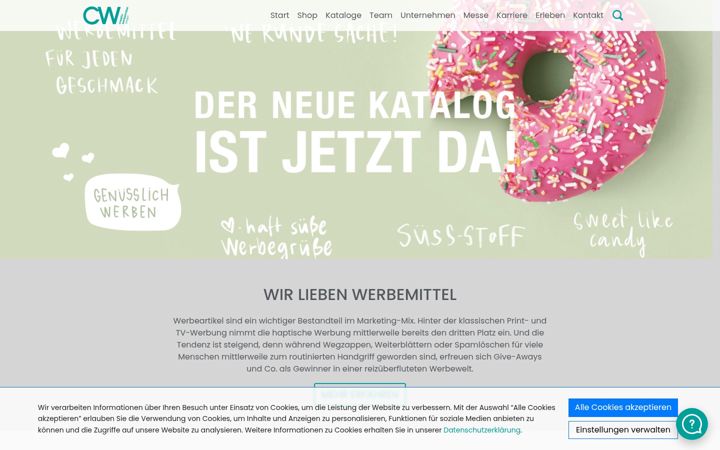 Screenshot of creativ-werbemittel.de