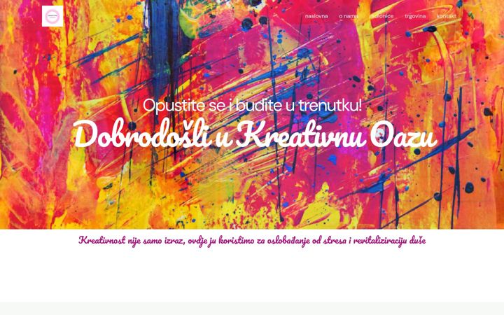 Snimka zaslona za creativa.com.hr
