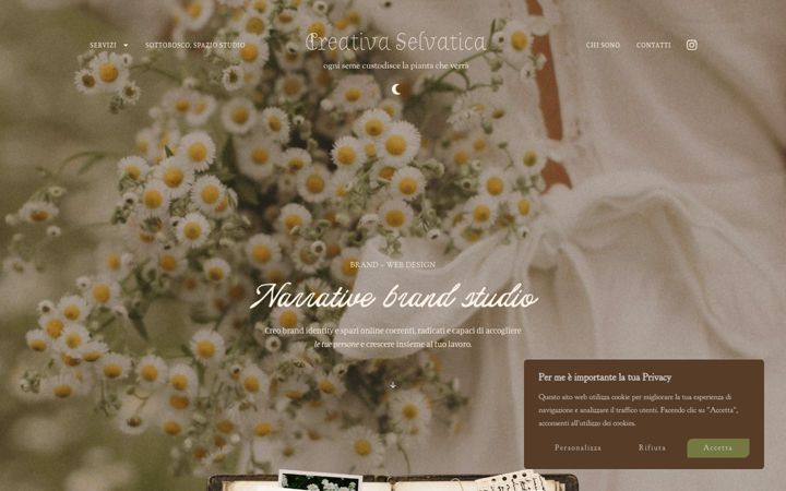 Screenshot of creativaselvatica.it