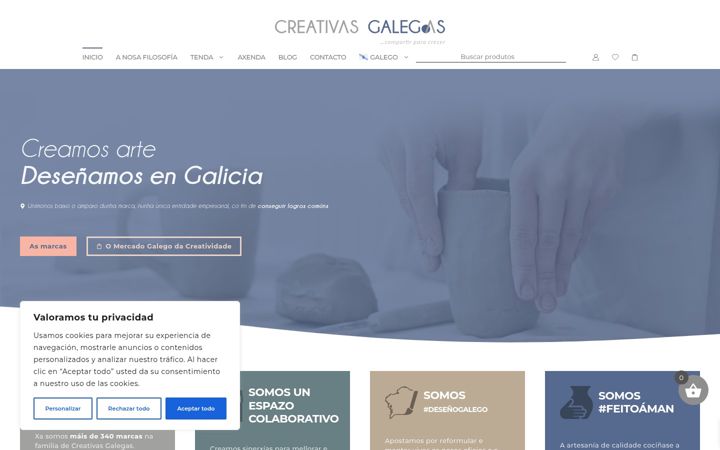 Screenshot of creativasgalegas.gal