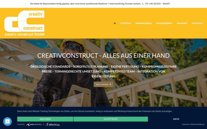 Screenshot of creativconstruct.com
