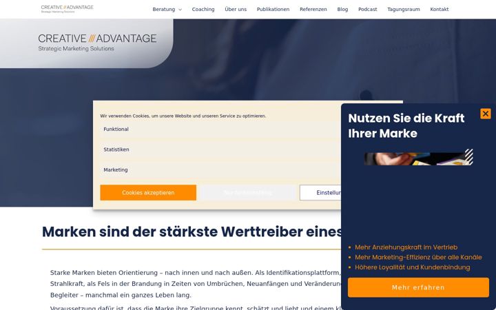 Screenshot of creative-advantage.de