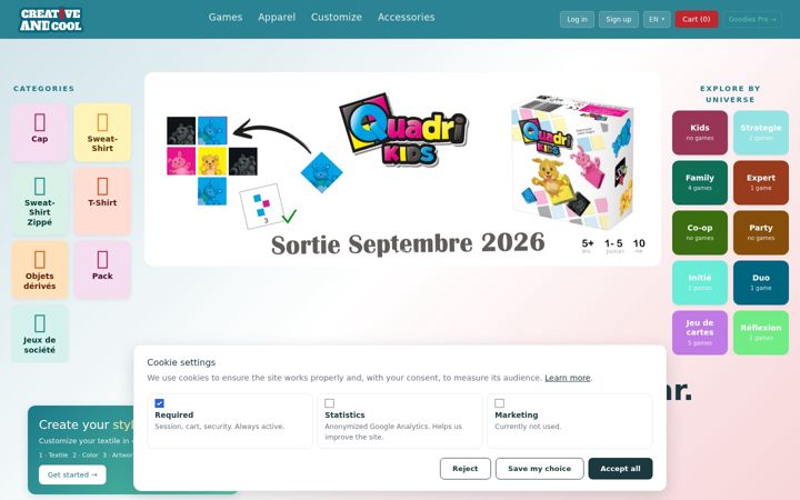 Screenshot of creative-and-cool.com
