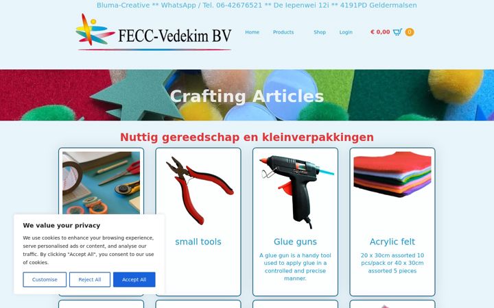 Screenshot of creative-craft.nl