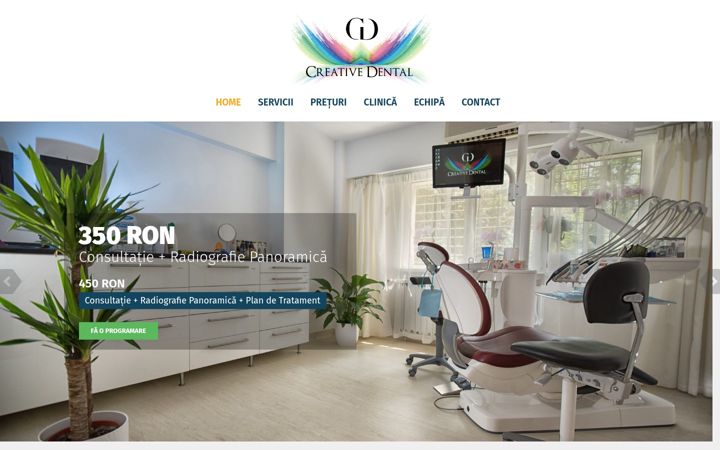 Skjermbilde av creative-dental.eu