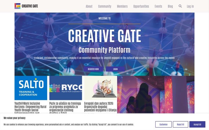 Screenshot of creative-gate.org