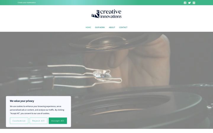 Skärmbild av creative-innovations.co.za