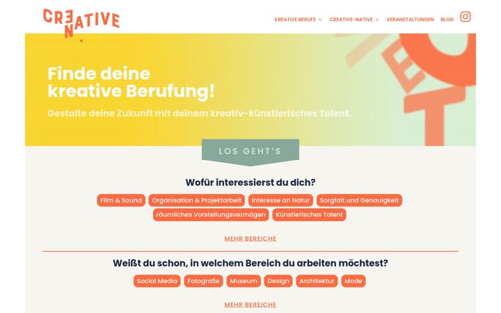 Screenshot van creative-native.info