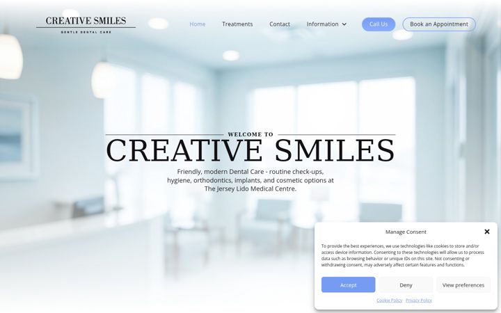 Screenshot of creative-smiles.co.uk