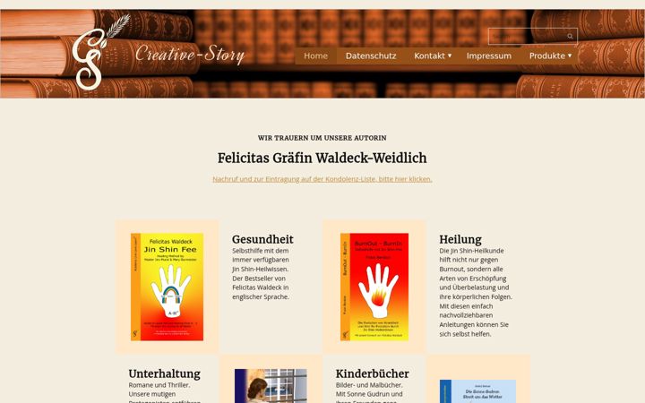 Screenshot of creative-story.de