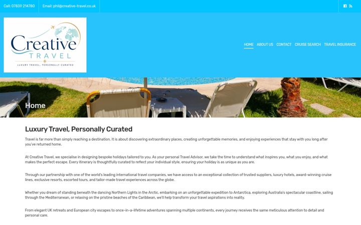Screenshot of creative-travel.co.uk