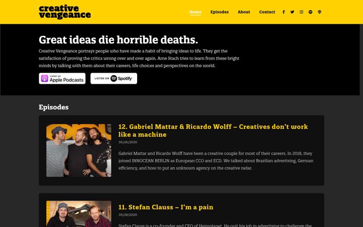 Screenshot of creative-vengeance.com