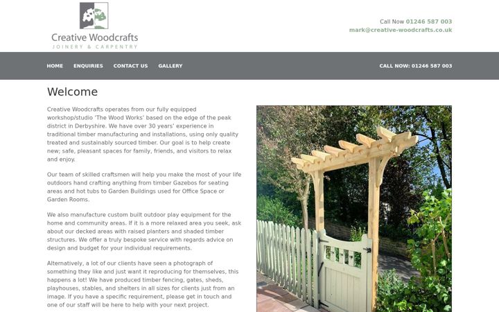 Screenshot of creative-woodcrafts.co.uk