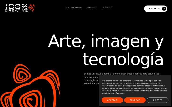 Screenshot of creative100x100.com