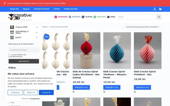 Screenshot of creative3d.ro