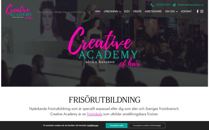 Screenshot of creativeacademy.se