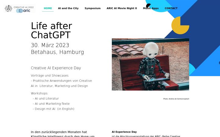 Screenshot of creativeai2022.de