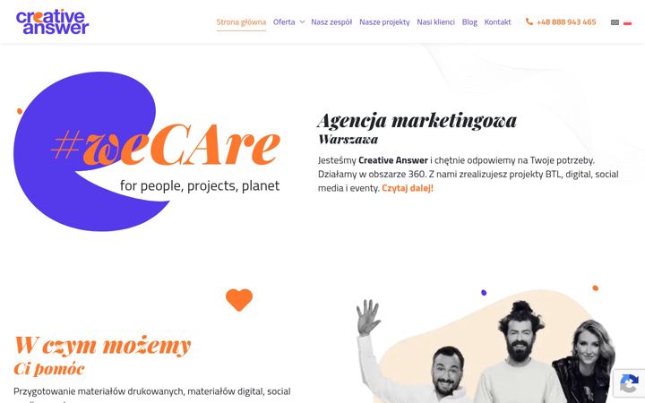 Screenshot of creativeanswer.pl