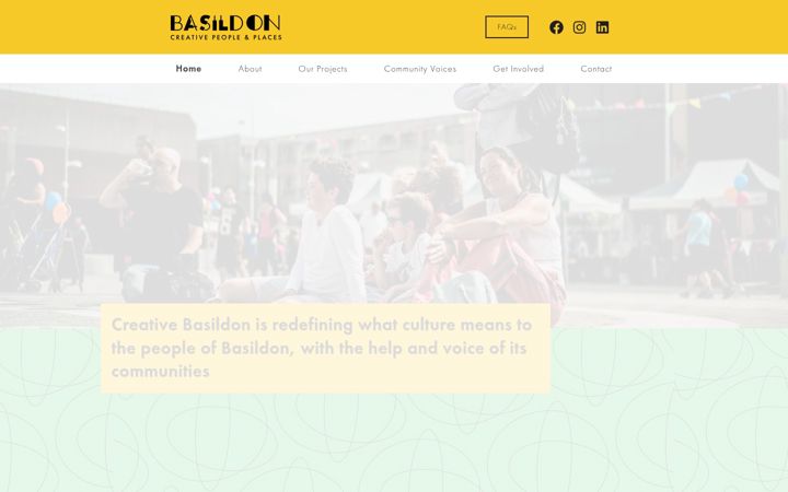Screenshot of creativebasildon.co.uk