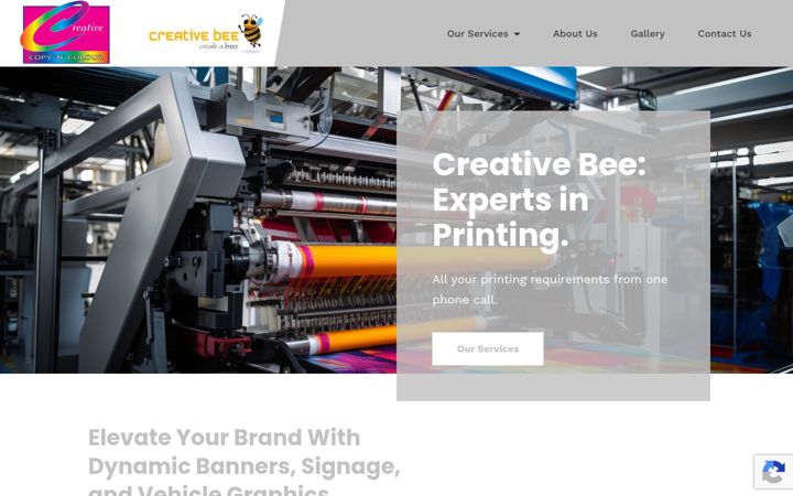 Screenshot of creativebee-ltd.co.uk