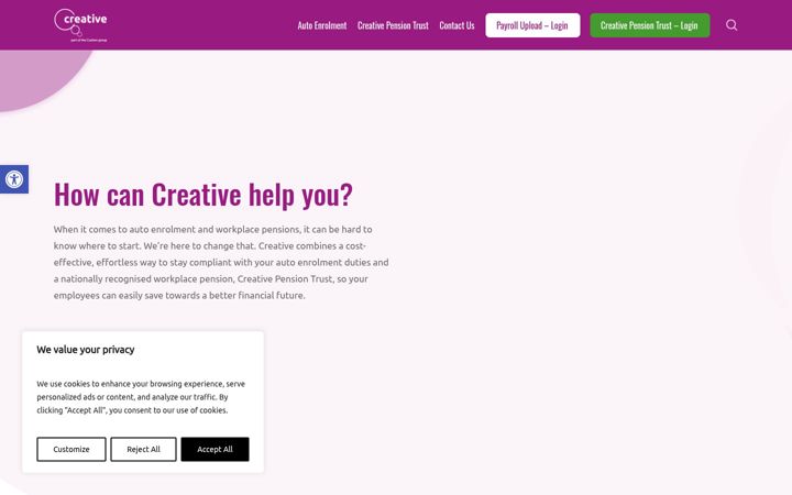 Екранна снимка на creativebenefits.co.uk