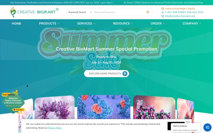 Screenshot of creativebiomart.net