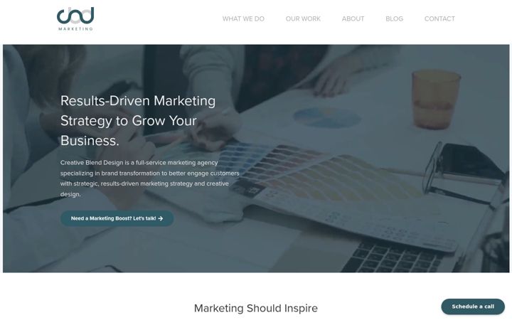Screenshot of creativeblenddesign.com