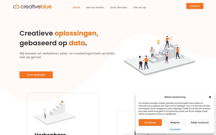 Screenshot of creativeblue.nl