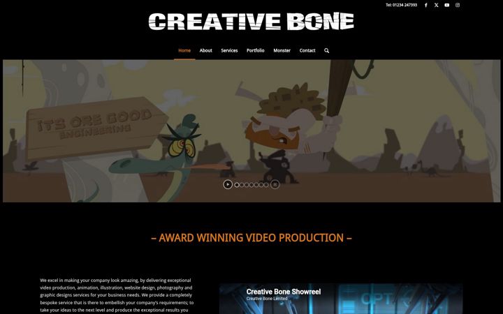 Екранна снимка на creativebone.co.uk