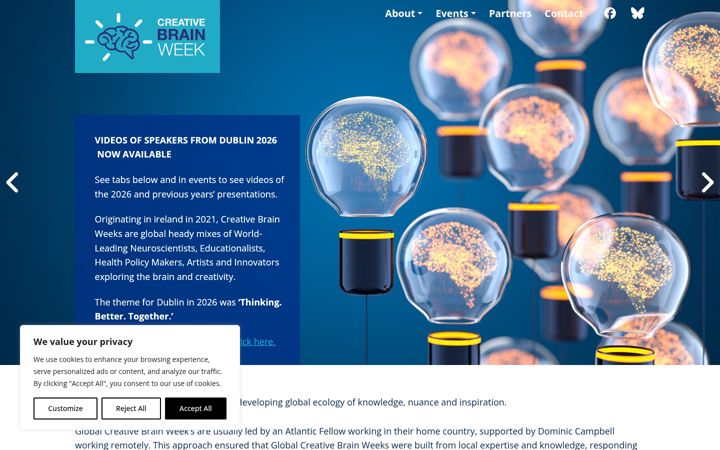 Screenshot of creativebrainweek.com