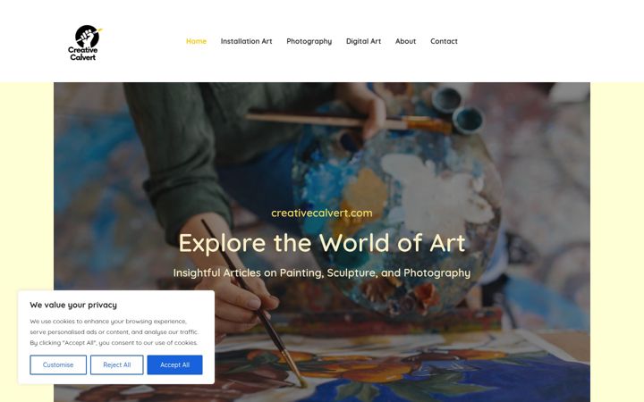 Screenshot of creativecalvert.com