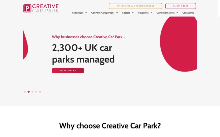 Screenshot ta' creativecarpark.co.uk
