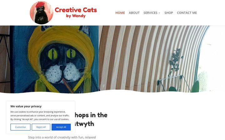Screenshot of creativecatsbywendy.com