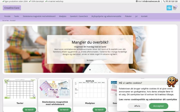 Screenshot of creativecave.dk