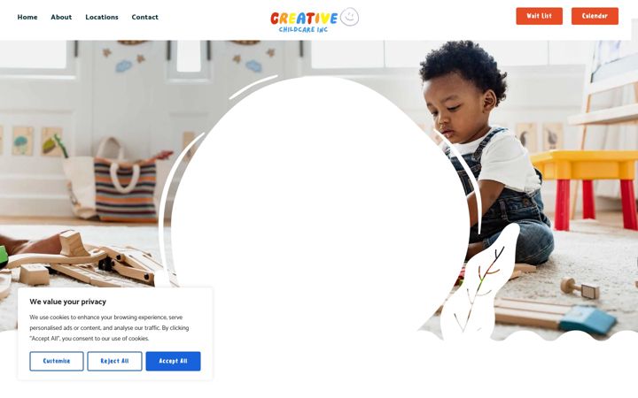 Screenshot of creativechildcare.org