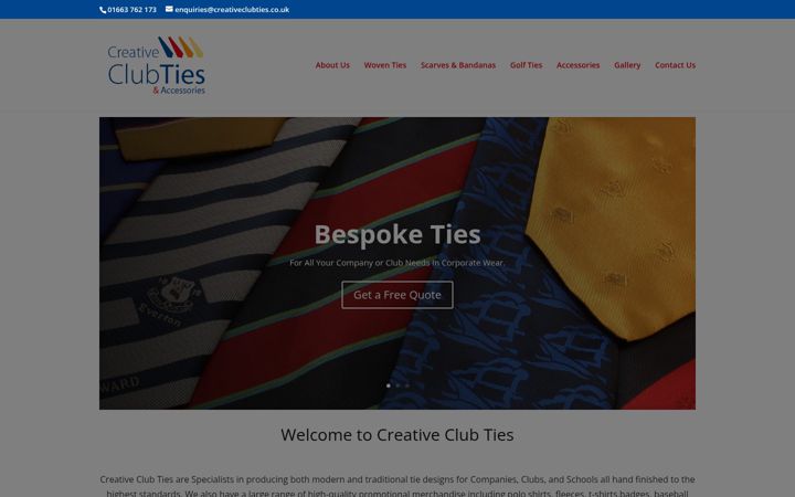 Screenshot of creativeclubties.co.uk