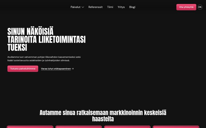 Screenshot of creativecode.fi