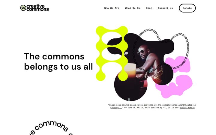 Screenshot ta' creativecommons.org