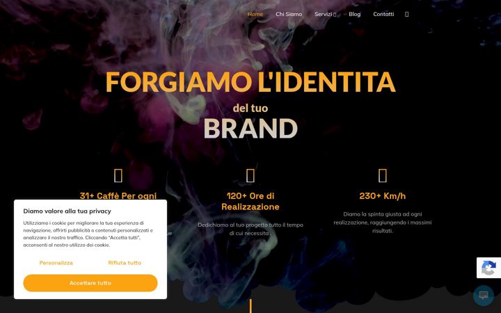 Captura de pantalla de creativecommunications.it