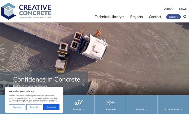 Screenshot di creativeconcrete.ie