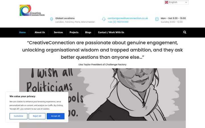 Screenshot of creativeconnection.co.uk