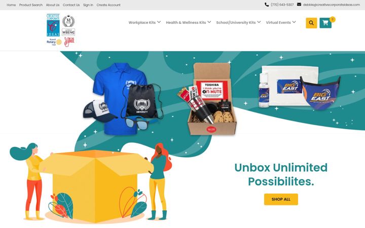 Screenshot of creativecorporateideas.com