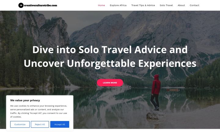 Screenshot of creativeculturetribe.com