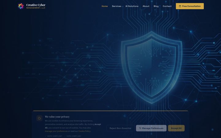 Screenshot of creativecybermanagement.com